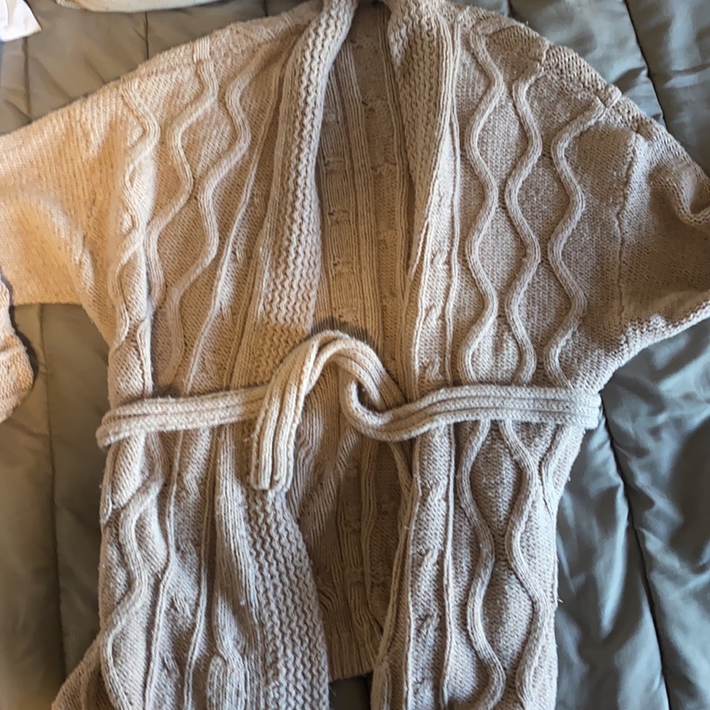 Light pink wrap sweater